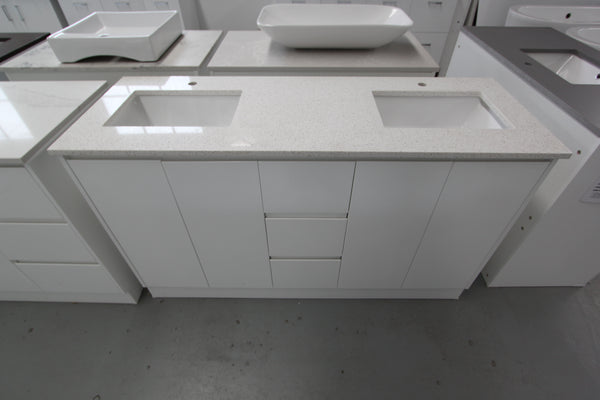 Nava 1500 Double Basin Floor Standing Vanity - Pacific Bathroom Products