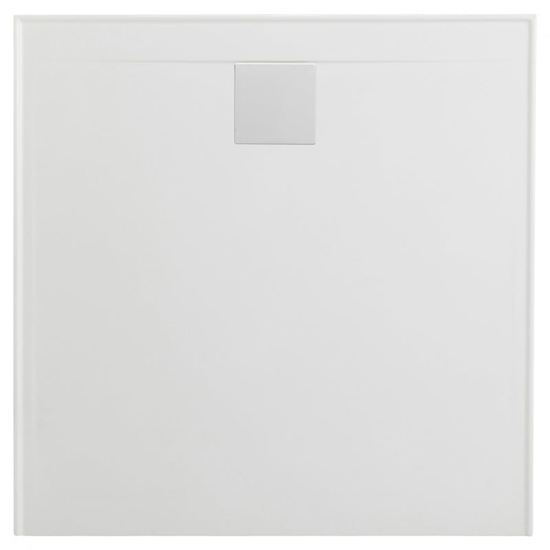 New Flinders PolyMarble 900x900 Shower Base Rear Outlet - Pacific Bathroom Products