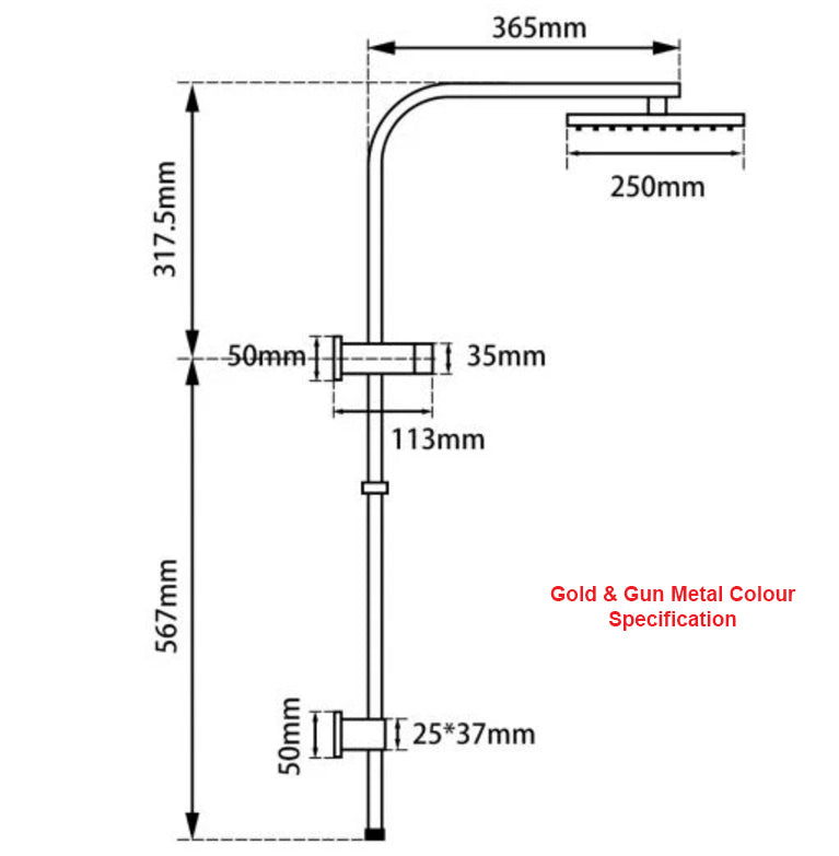 Linear Shower Station 2-in-1 Combo Set (Top Inlet)