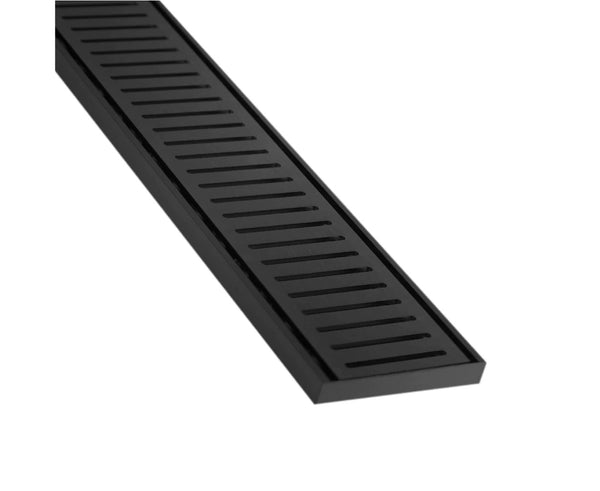 Slotted/Tile Insert Lid Floor Grate - Black