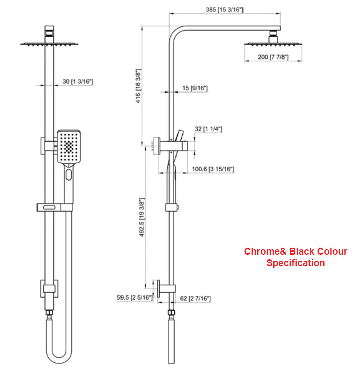 Linear Shower Station 2-in-1 Combo Set (Top Inlet)