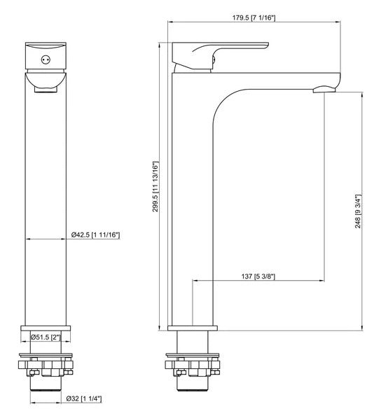 Vogue Tower Basin Mixer