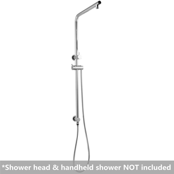 Right Angle Round Chrome Top Inlet Shower Rail - Pacific Bathroom Products