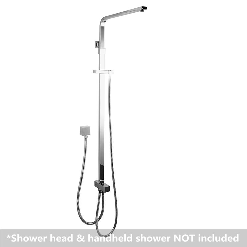 Square Chrome Shower Station without Shower Head and Handheld Shower - Pacific Bathroom Products