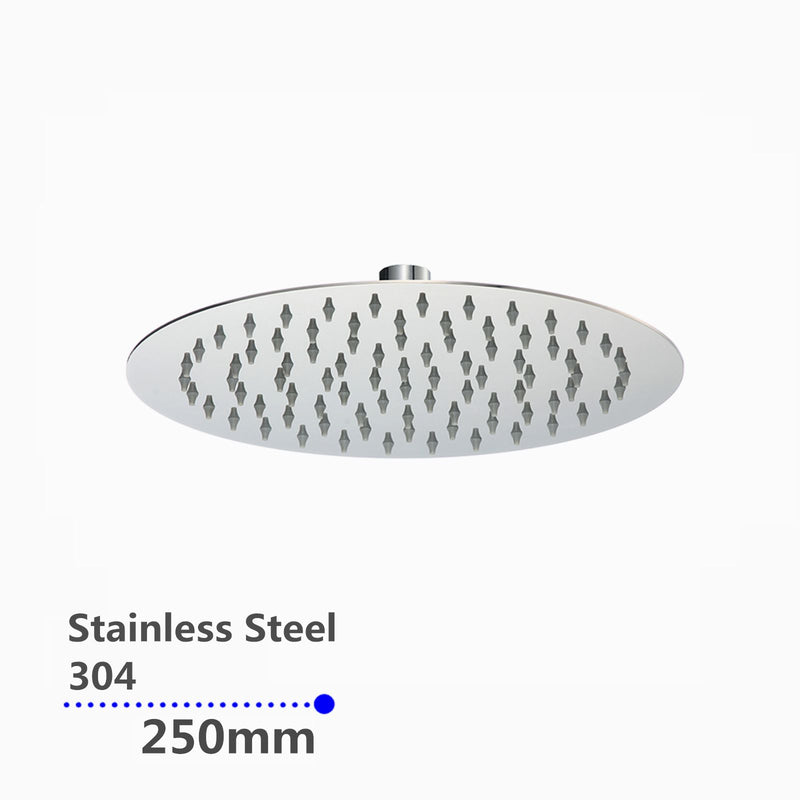 Super-slim Round Shower Head - 200, 250 and 300mm - Pacific Bathroom Products
