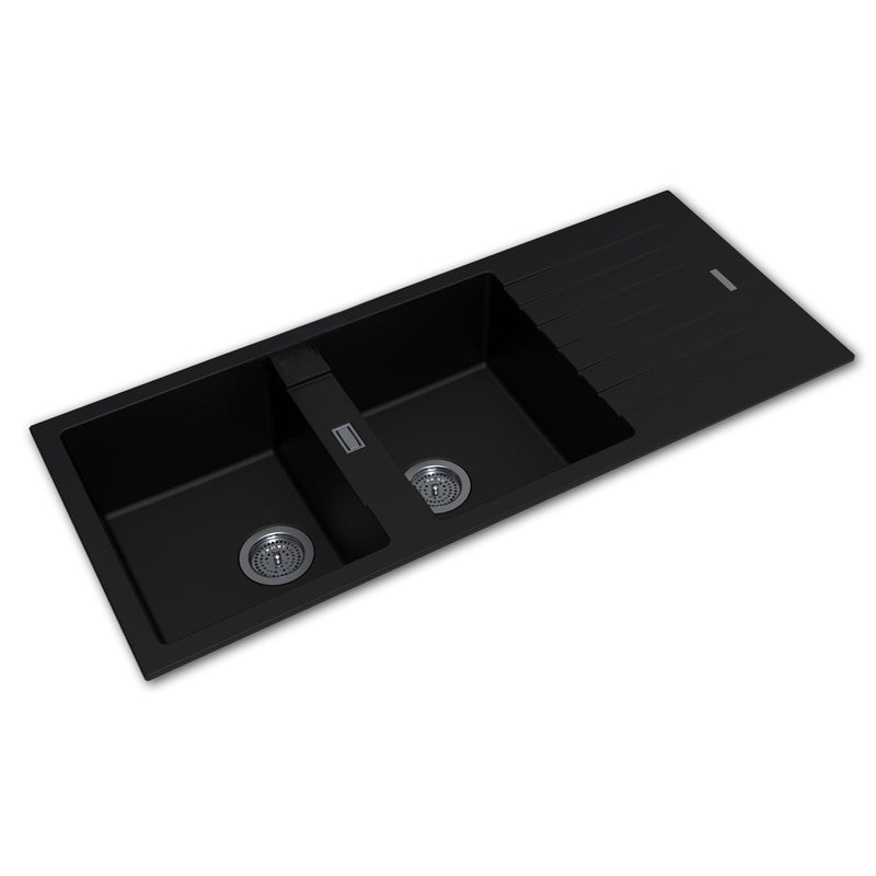 Nero 1160*500 Double Bowl Granite Sink - Pacific Bathroom Products