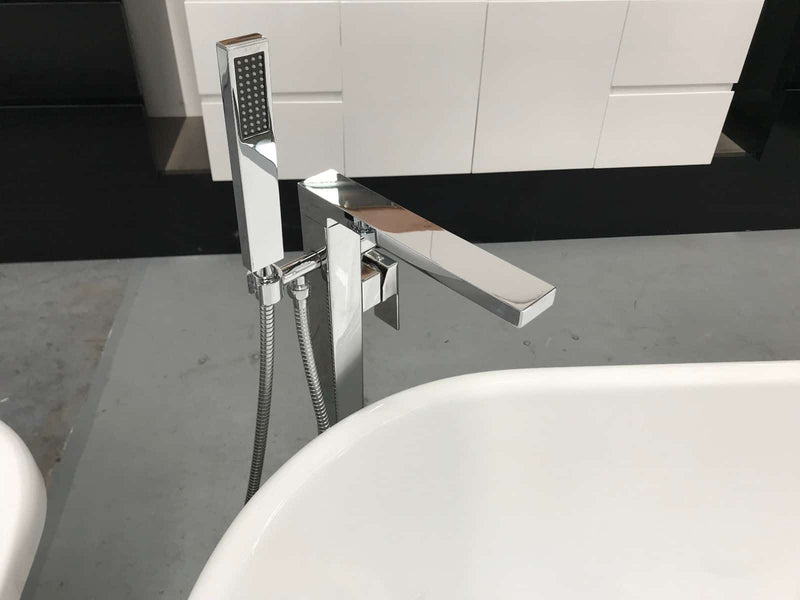 Linear Free Standing Bath Filler with Hand Shower - Pacific Bathroom Products
