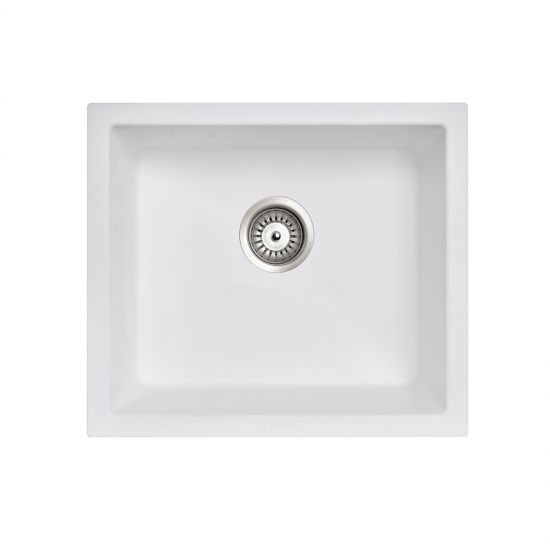 533 x 457 x 205mm Carysil Single Bowl Granite Kitchen/Laundry Sink Top/Flush/Under Mount - Pacific Bathroom Products